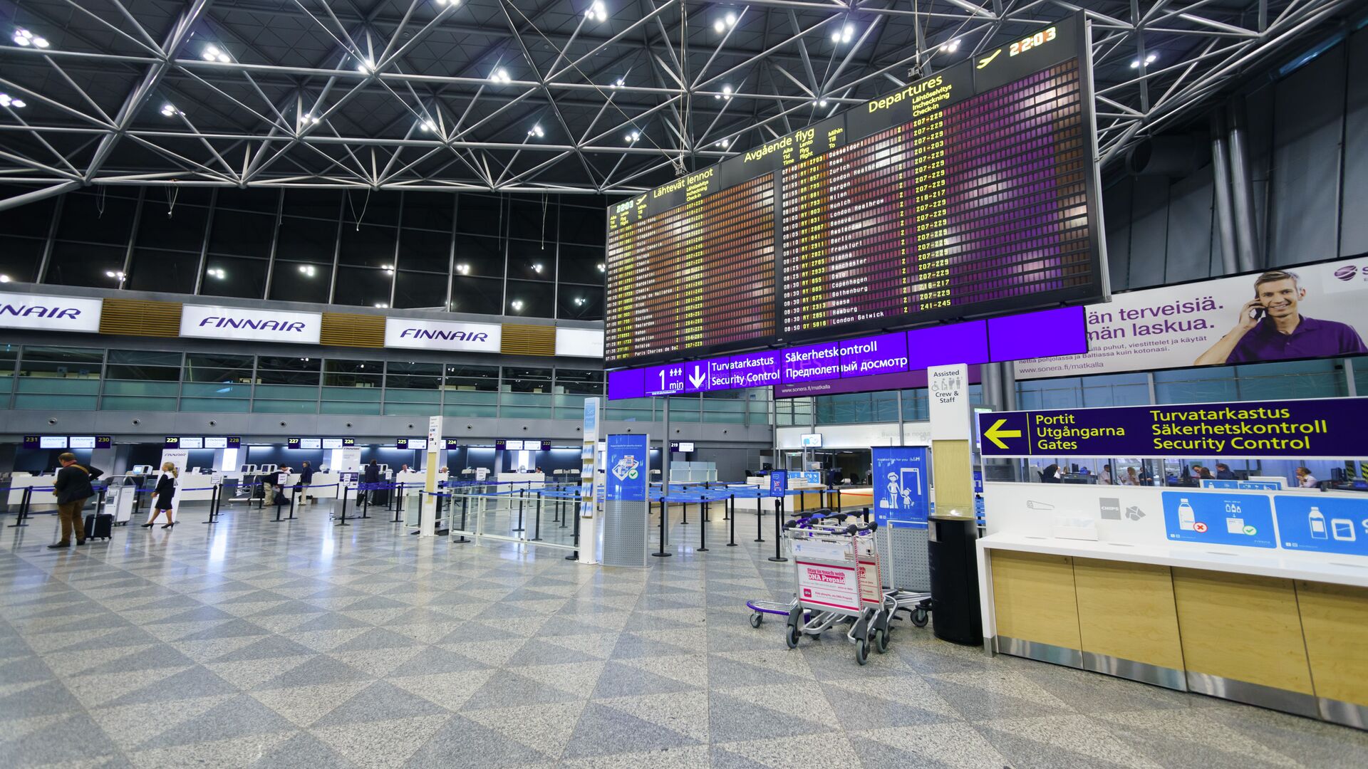 В аэропорту Хельсинки ожидают самый большой наплыв пассажиров в истории - РИА Новости, 10.06.2022