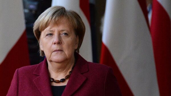 Федеральный канцлер Германии Ангела Меркель на саммите Европейского совета в Брюсселе