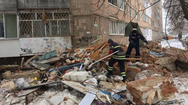 Последствия взрыва газа в жилом дома в Фастове, Украина. 14 декабря 2018 