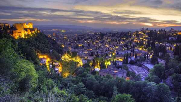 Вид на город в Андалусии, Испания
