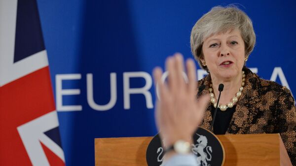Премьер-министр Великобритании Тереза Мэй во время пресс-конференции на саммите ЕС в Брюсселе