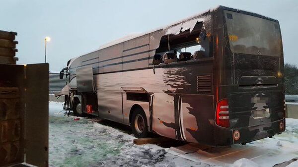 Пассажирский автобус, следовавший из Генуи в Дюссельдорф и врезавшийся в стену под Цюрихом