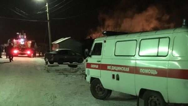 Пожар в жилом доме в селе Кандры, республика Башкортостан. 16 декабря 2018