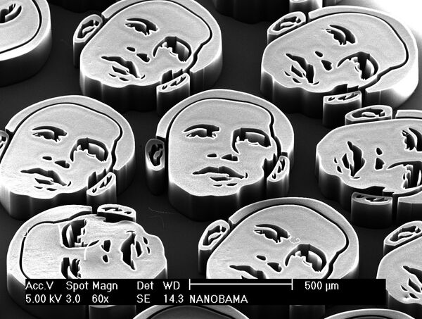 Портреты Барака Обамы из нанотрубок