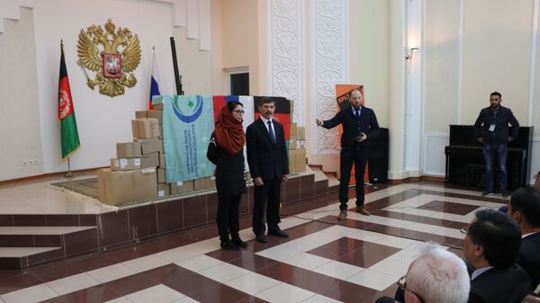 В Посольстве России в Афганистане состоялась церемония передачи гуманитарного медицинского груза властям Афганистана. 17 декабря 2018