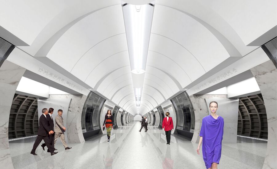 Станция московского метро БКЛ Савёловская (проектное название - Нижняя Масловка)