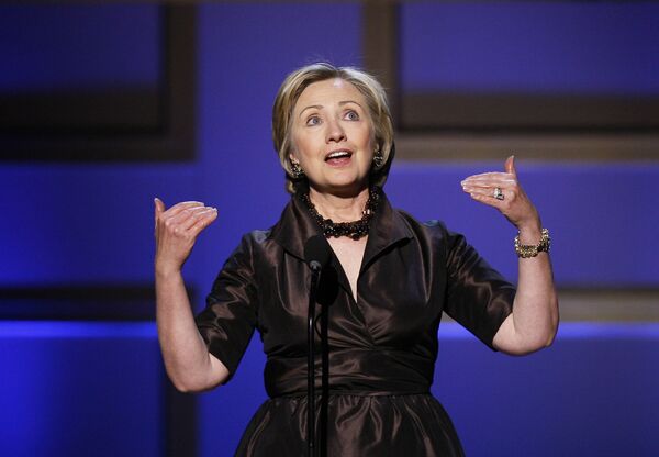 Хилари Клинтон на церемонии вручения премии Женщина года Glamour