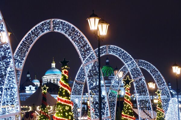 Сказочный городок на Кремлевской набережной в Казани