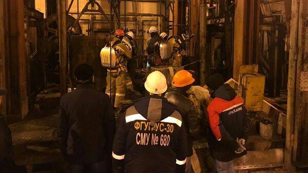 Спасательные работы на шахте Уралкалия в Пермском крае
