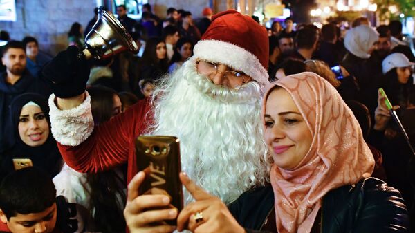 Празднование католического Рождества в Сирии