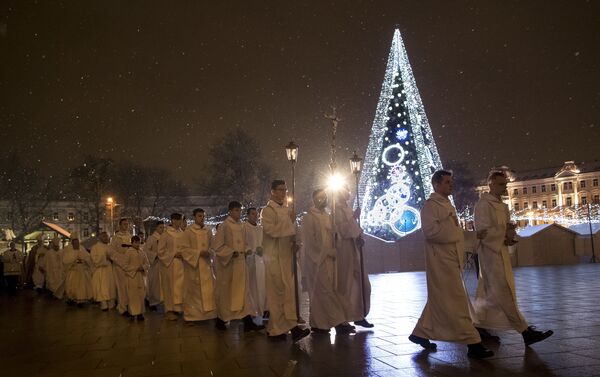 Празднование католического Рождества в Вильнюсе