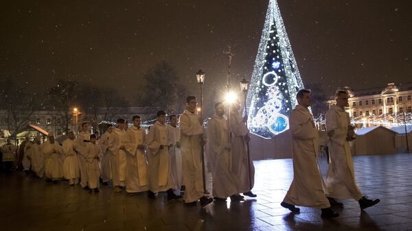 Празднование католического Рождества в Вильнюсе