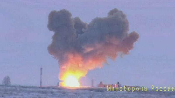 Кадры запуска ракеты Авангард на полигоне Кура в Камчатском крае