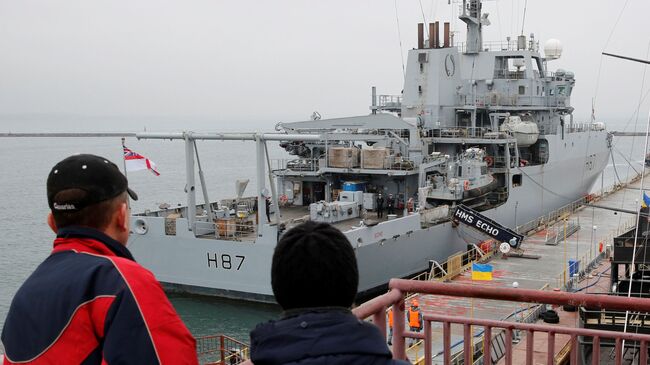 Корабль британского флота HMS Echo в черноморском порту Одесса. 21 декабря 2018