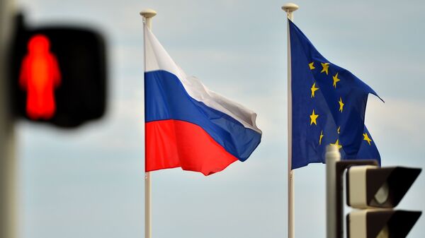 Флаги России и ЕС Флаги России и ЕС