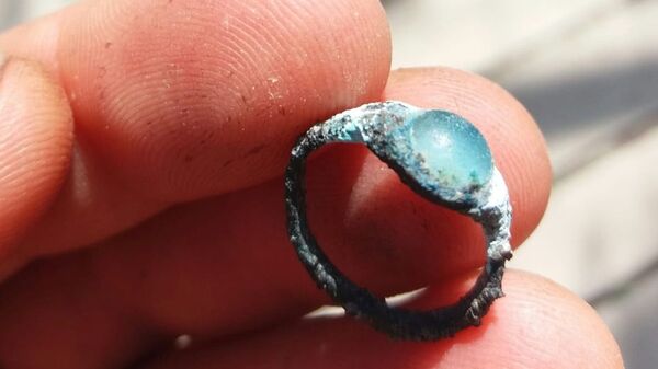 Кольцо, которому около двух тысяч лет, найденное в Иерусалиме, Израиль