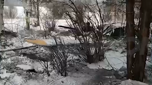 Опубликовано видео с места крушения вертолета в Улан-Удэ