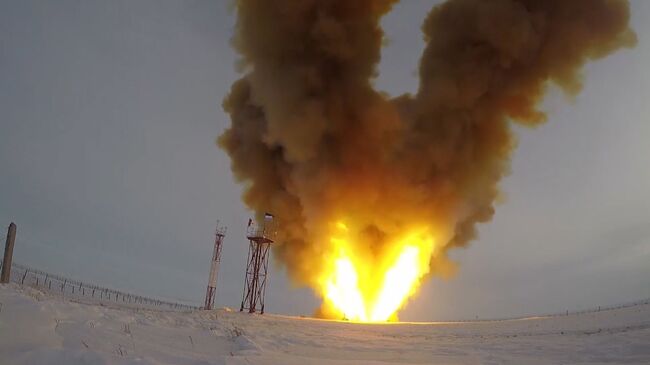 Кадры испытаний российского гиперзвукового комплекса Авангард