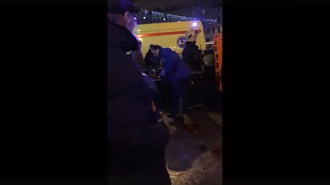 Видео с места ДТП в Петербурге