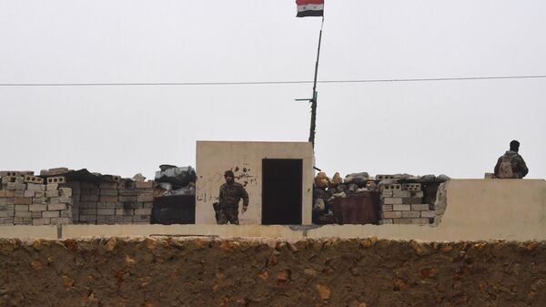 Позиции сирийской армии на западе района Манбидж 