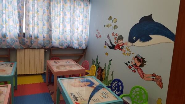 Детская игровая комната имени Доктора Лизы в госпитале Тишрин в сирийском городе Латакия