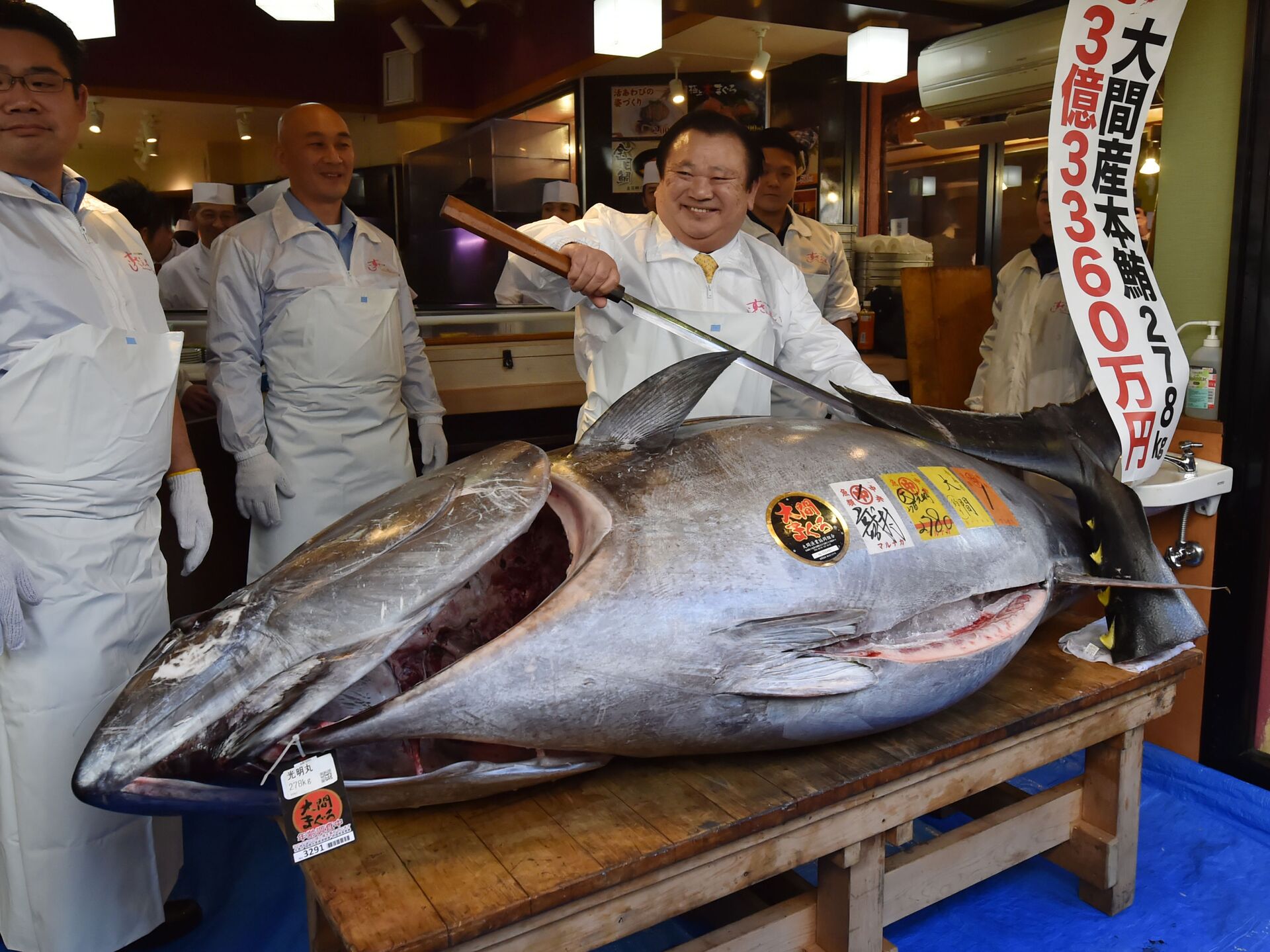 На аукционе в Токио тунца продали почти за 3,1 миллиона долларов - РИА  Новости, 05.01.2019