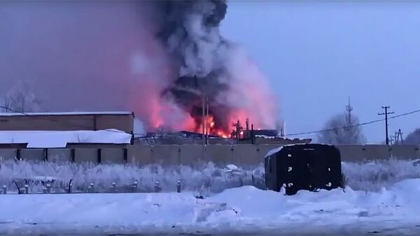 Пожар на Оренбургском заводе промышленного цинкования