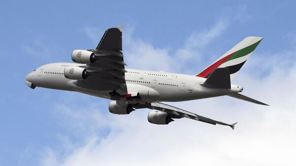 Самолет Airbus A380 авиакомпании Emirates