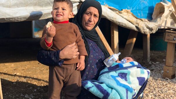 Пострадавший от удара стихии лагерь беженцев Абу-Мазен в поселении Барэльяс в долине Бекаа