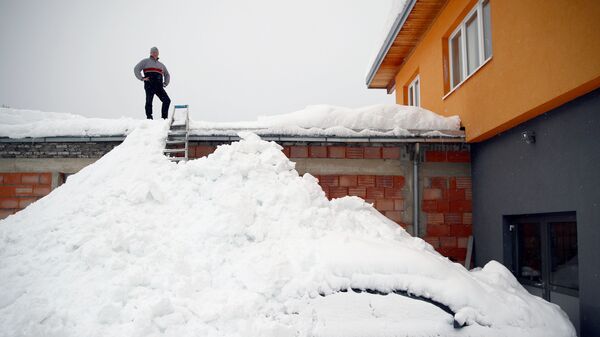 Последствия снегопада в Австрии. 9 января 2018