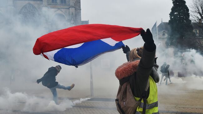 Акция желтых жилетов во Франции. 12.01.2019