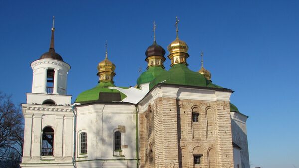 Церковь Спаса на Берестове, где похоронен князь Юрий Долгорукий, в Киеве, Украина