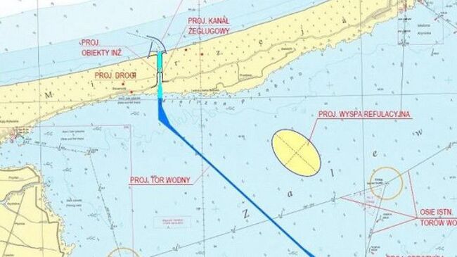 Проект искусственного острова в территориальных водах Польши в Калининградском заливе
