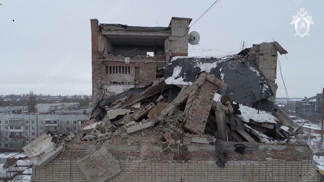 Девятиэтажный жилой дом №16 на улице Хабарова в городе Шахты, пострадавший из-за взрыва бытового газа