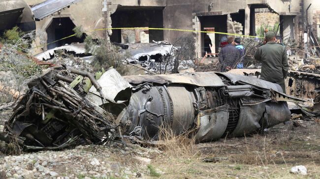 Место крушения грузового самолета Boeing 707 в окрестностях Тегерана. 14 января 2019