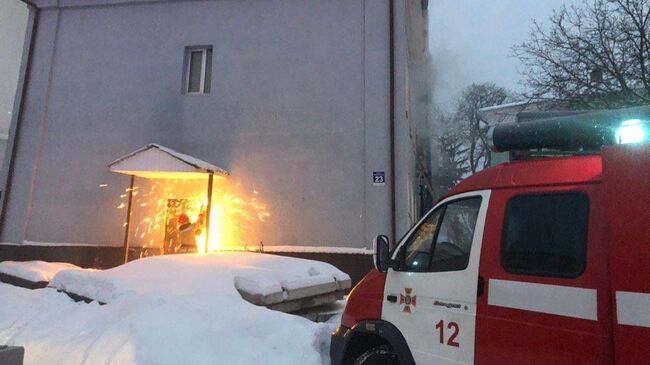 Ликвидация пожара на территории Киево-Печерской лавры. 14 января 2019