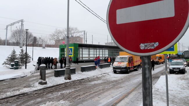 Станция метро Окружная в Москве, закрытая из-за подтопления. 15 января 2019