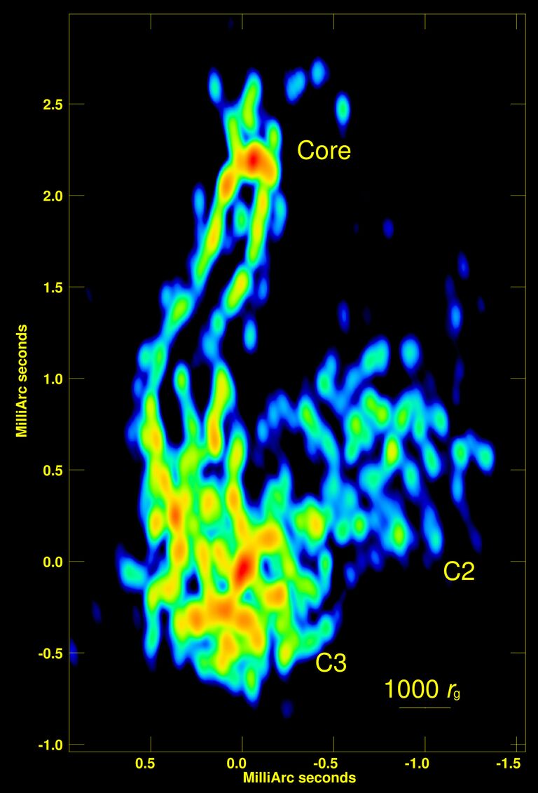 Выброс из галактики Персея-А