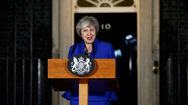 Премьер-министр Великобритании Тереза Мэй во время обращения к нации. 16 января 2019