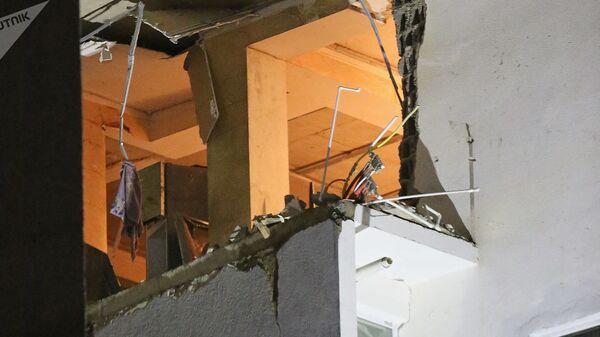 Многоэтажный дом в районе Диди Дигоми на окраине Тбилиси, где произошел взрыв газа