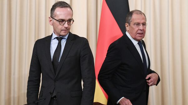 Министр иностранных дел РФ Сергей Лавров и министр иностранных дел ФРГ Хайко Маас