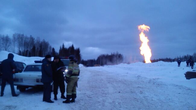 Взрыв на магистральном газопроводе в Ленинградской области