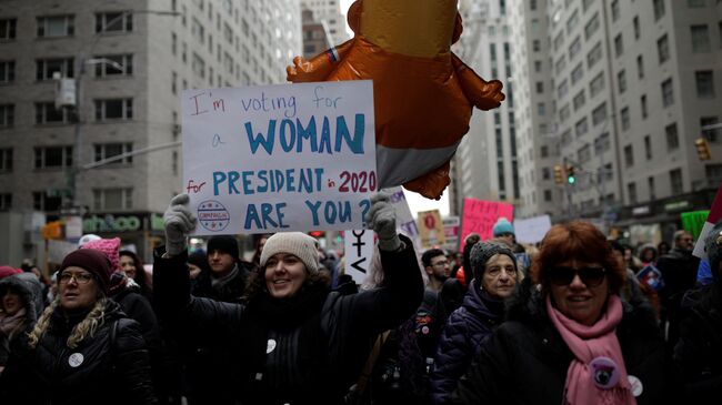  Женский маршна Манхэттене, Нью-Йорк. 19 января 2019