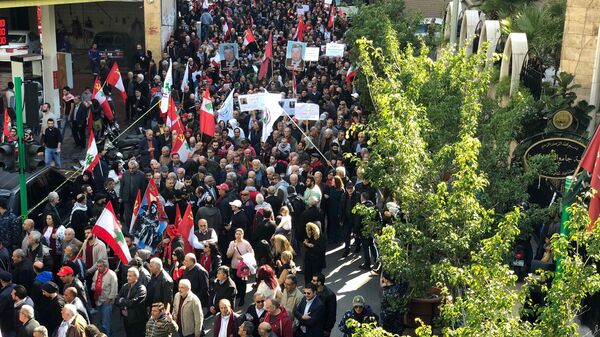 Участники демонстрации в Бейруте. 20 января 2019