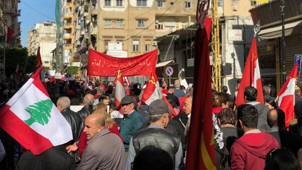 Участники демонстрации в Бейруте. 20 января 2019