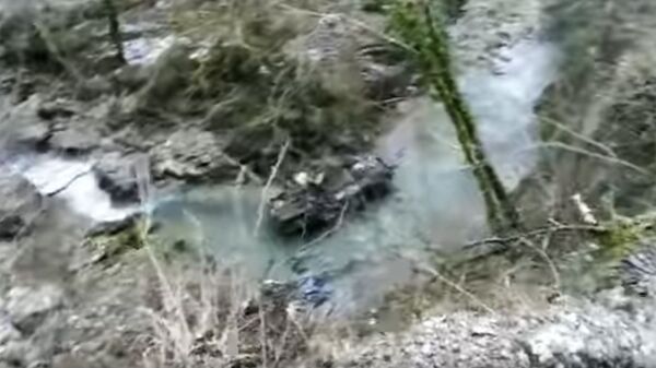 БТР-80 опрокинулся в ущелье в Абхазии