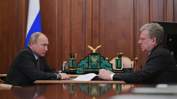 Президент РФ Владимир Путин и председатель Счетной палаты РФ Алексей Кудрин во время встречи. 21 января 2019