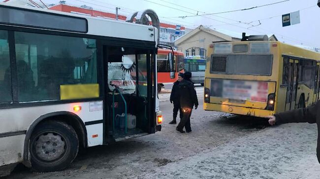  ДТП в Ленинском районе Перми на улице Пушкина. 21 января 2019