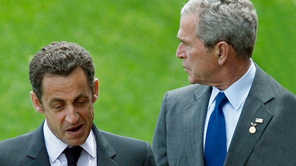 Николя Саркози и Джордж Буш