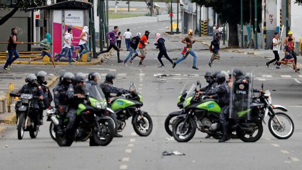 Акция протеста против президента Венесуэлы Николаса Мадуро в Каракасе